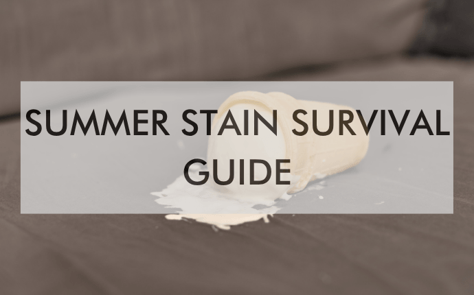 a feature image that says, "Summer Stain Survival Guide"